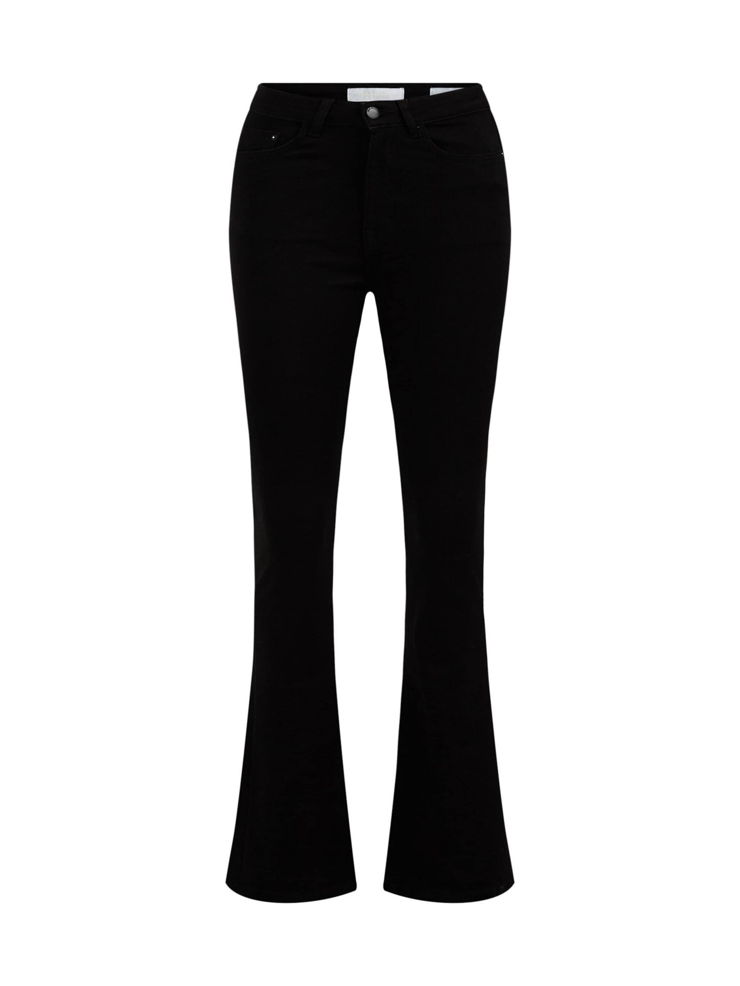 juoda WE Fashion Kliošinis Džinsai: priekis