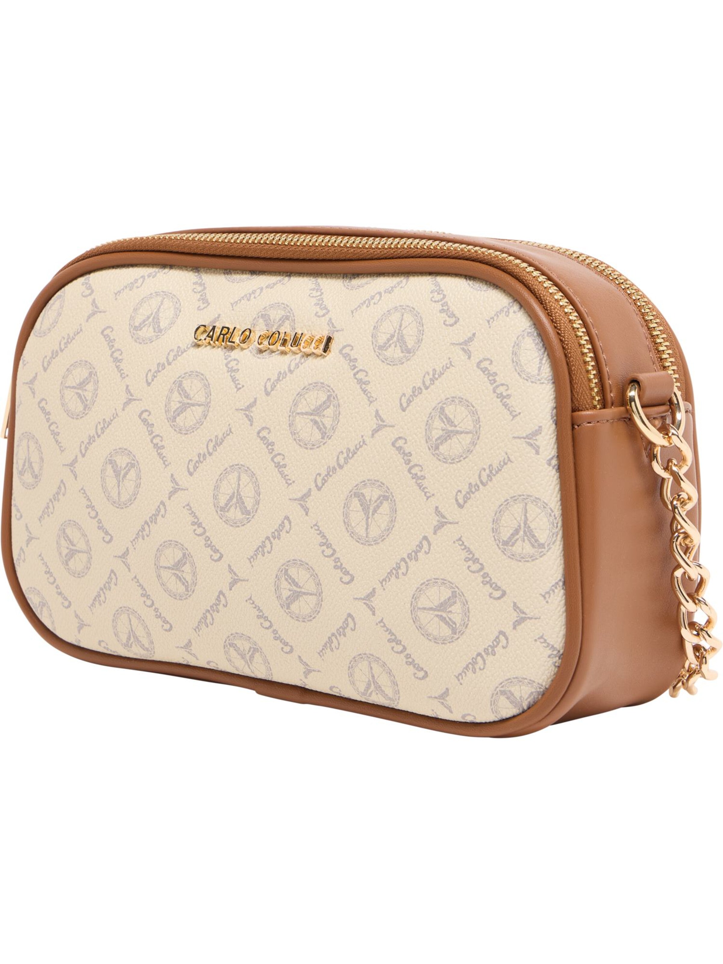 Carlo Colucci Umhängetasche 'Enrici' in Beige