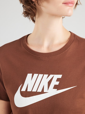 ruda Nike Sportswear Siauras Marškinėliai 'ESSNTL'