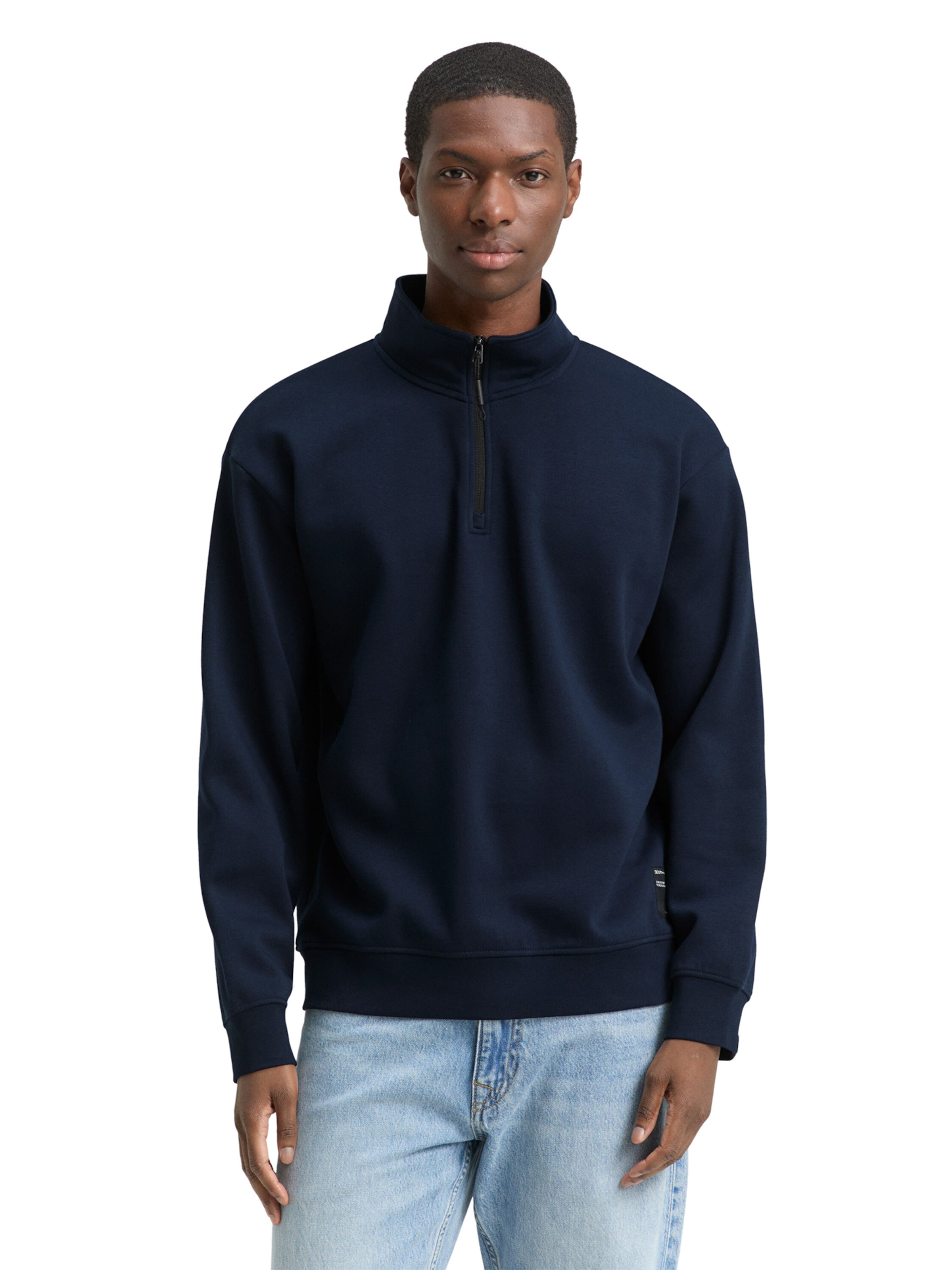 TOM TAILOR DENIM Sweatshirt in Blue: front