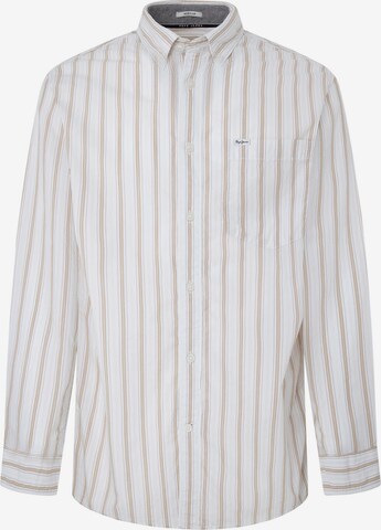 Pepe Jeans Regular fit Button Up Shirt 'Preston' in White: front