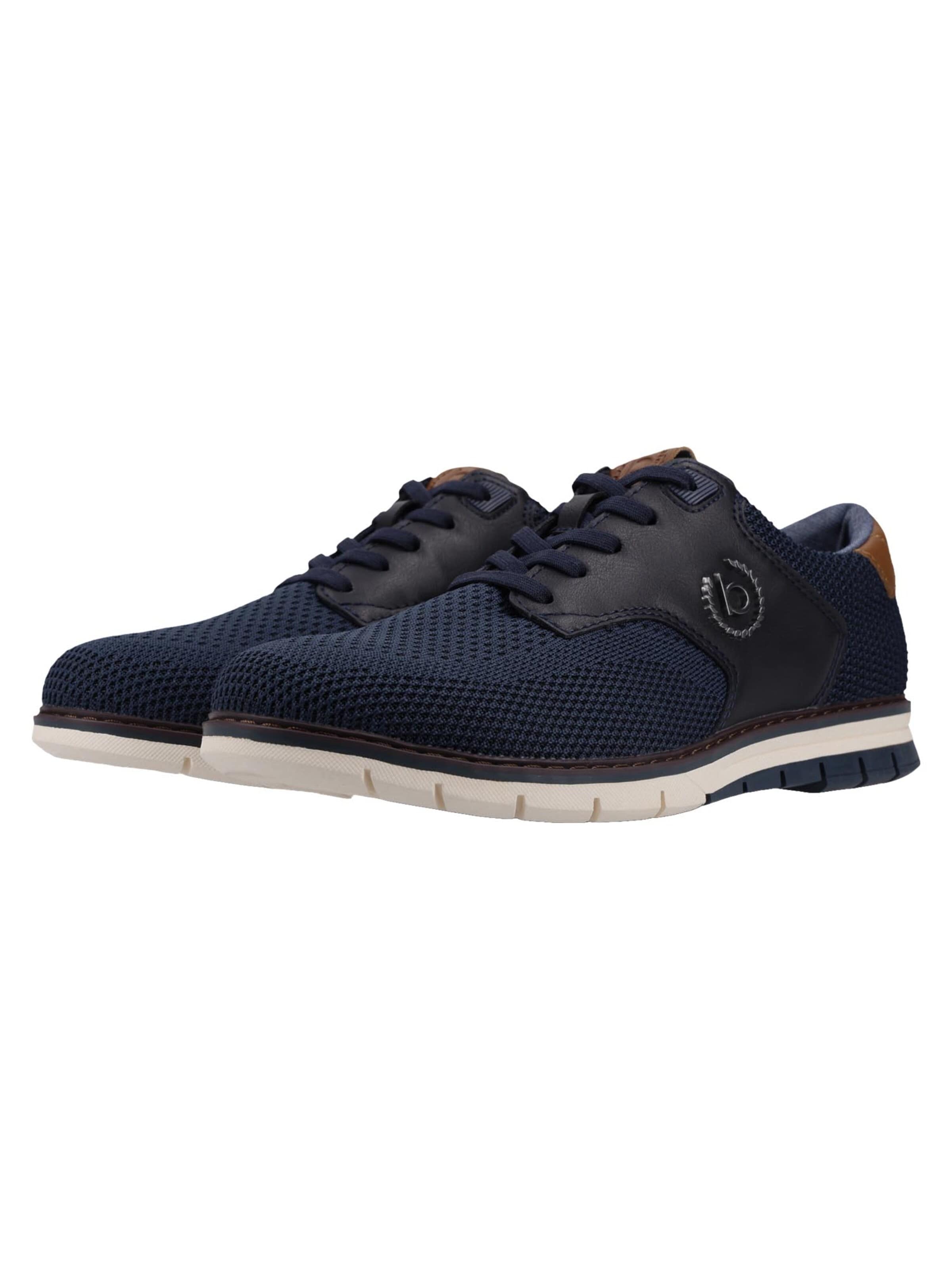 bugatti Athletic Lace-Up Shoes 'Basic' in Blue