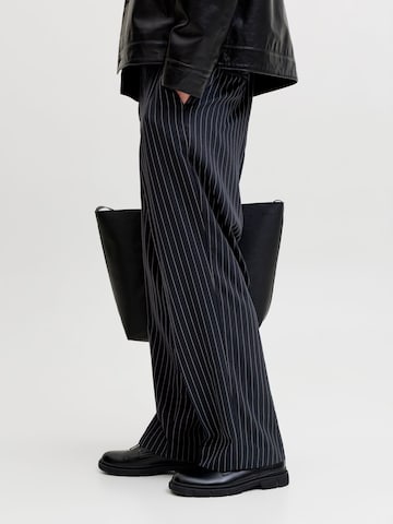 JACK & JONES Wide Leg Lærredsbukser 'JPSTBill' i blå