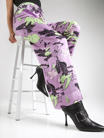 NÜMPH Wide leg Trousers 'WANDA' in Purple