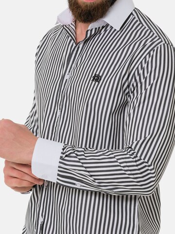 Coupe slim Chemise 'CH192' CIPO & BAXX en noir