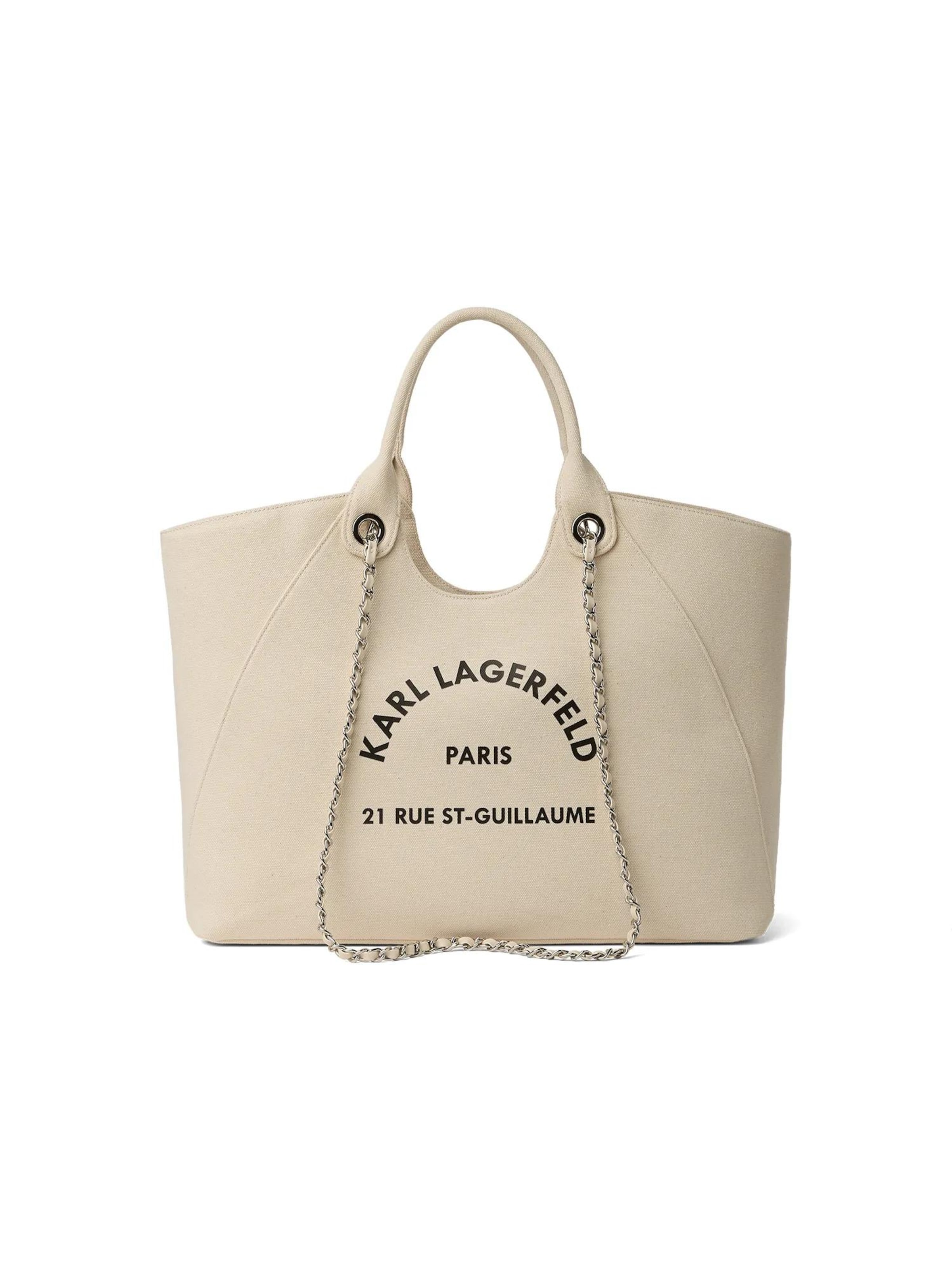 Karl Lagerfeld Shopper táska 'Rue St-Guillaume' - bézs: elől