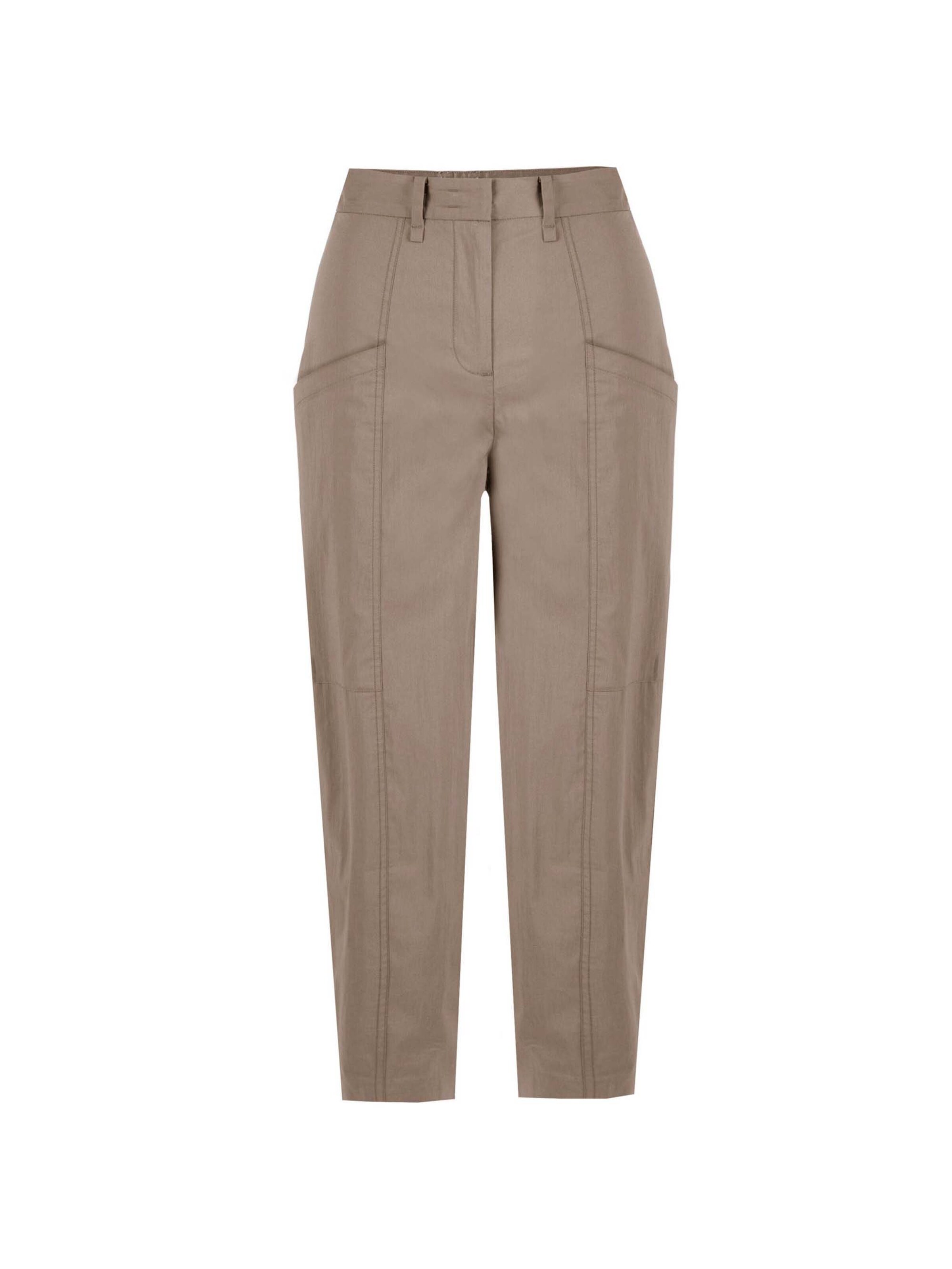 BOMBOOGIE Tapered Broek in Grijs: voorkant