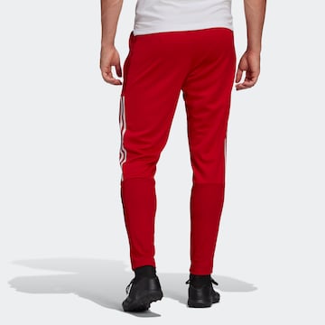 Effilé Pantalon de sport 'Tiro 21' ADIDAS SPORTSWEAR en rouge