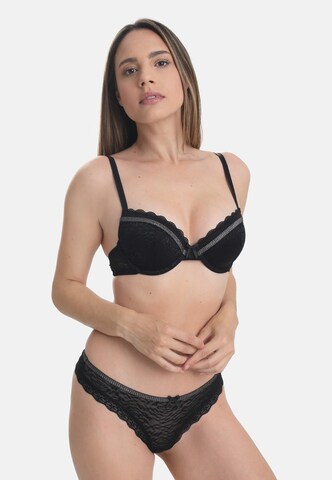 sassa Push-up Bra 'PLEASURE' in Black: front