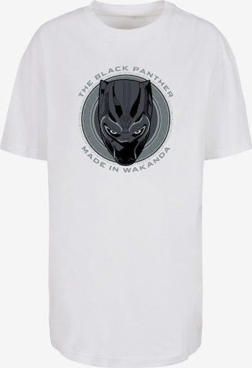 F4NT4STIC T-shirt oversize 'Marvel Black Panther Made In Wakanda' en gris / noir / blanc, Vue avec produit