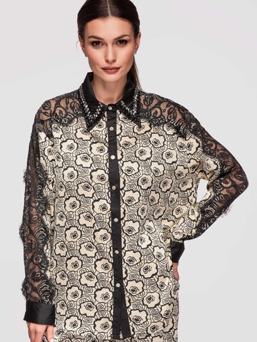 Ombre - Blusa en beige: frente