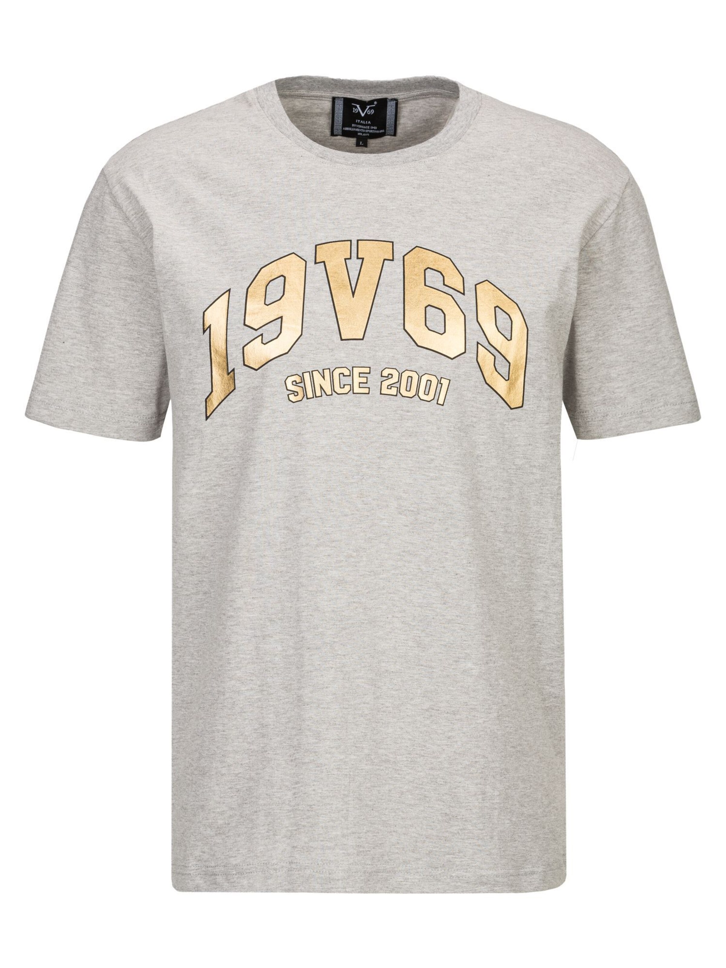 19V69 ITALIA T-Shirt 'Tadeo' in Grau: Vorderseite