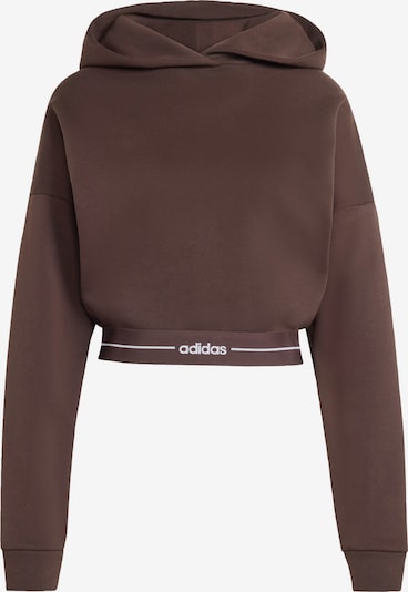 Sportinio tipo megztinis 'Hyperglam' iš ADIDAS PERFORMANCE, spalva – šokolado spalva / balta, Prekių apžvalga