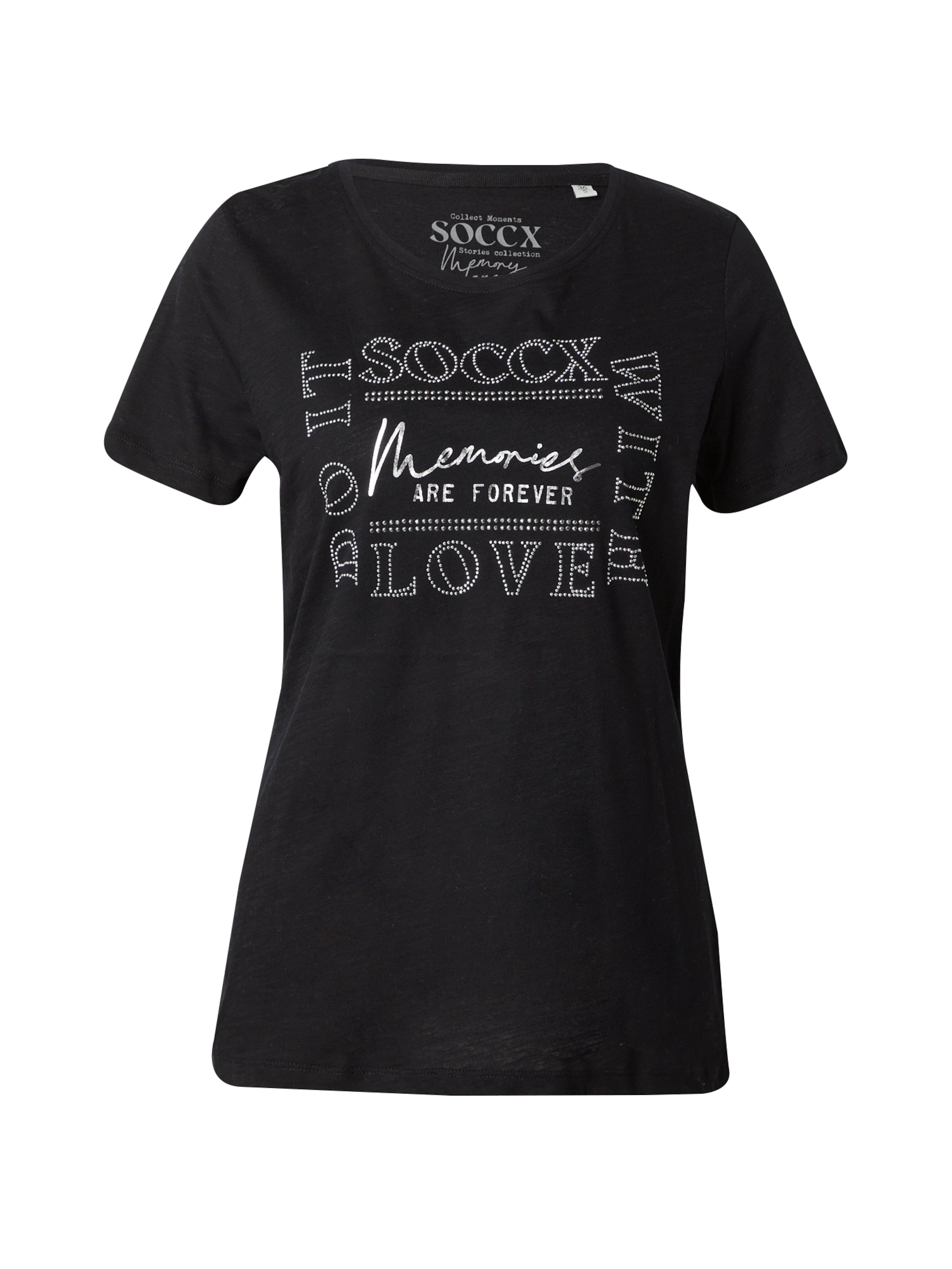Soccx Tričko 'Memory Lane' - čierna / strieborná, Produkt