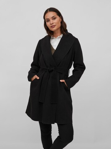 VILA Between-Seasons Coat 'Apple' in Black: front