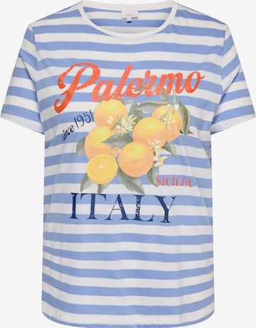 T-shirt ONLY Carmakoma en bleu : devant