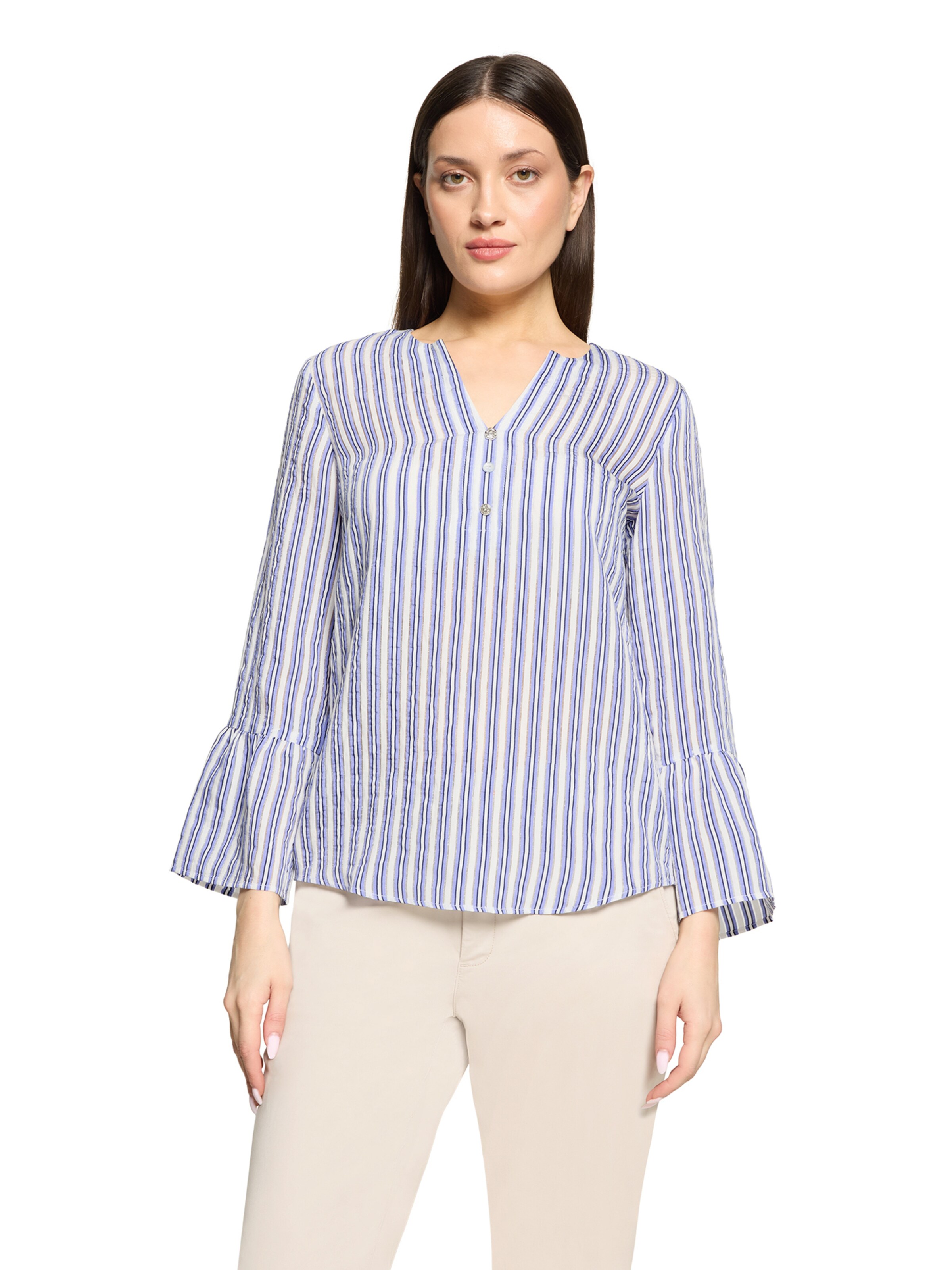 Cartoon Blouse in White: front