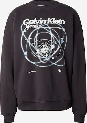 Calvin Klein Jeans Sweatshirt 'GALAXY' in Zwart: voorkant