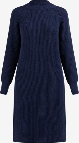 DreiMaster Vintage Knitted dress in Blue: front