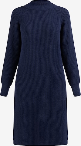 DreiMaster Vintage Knitted dress in Blue: front