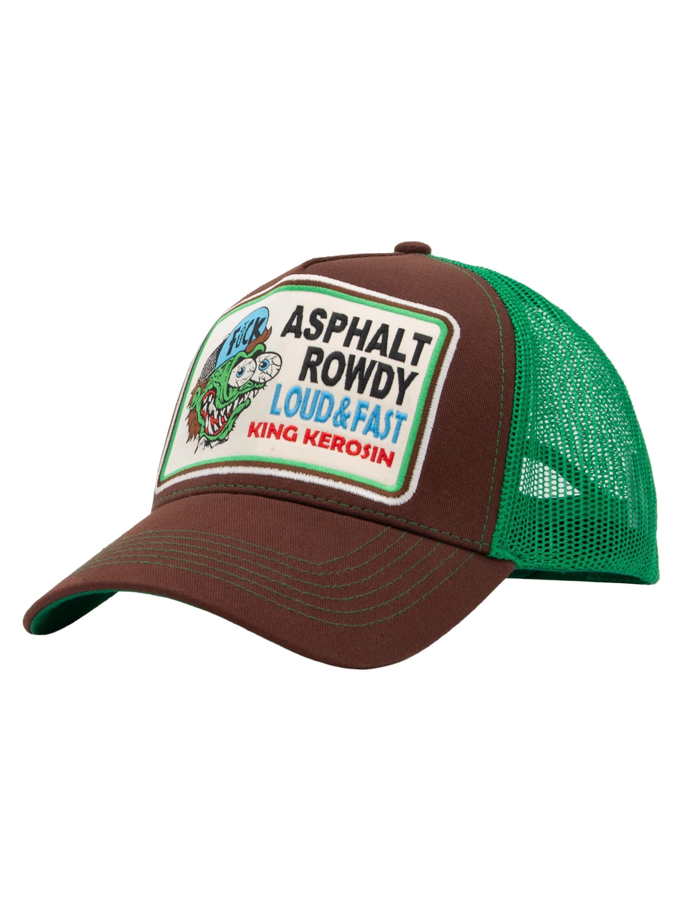 King Kerosin Cap 'Asphalt Rowdy'‌‌‌‌‌‌‌ in Braun: Vorderseite