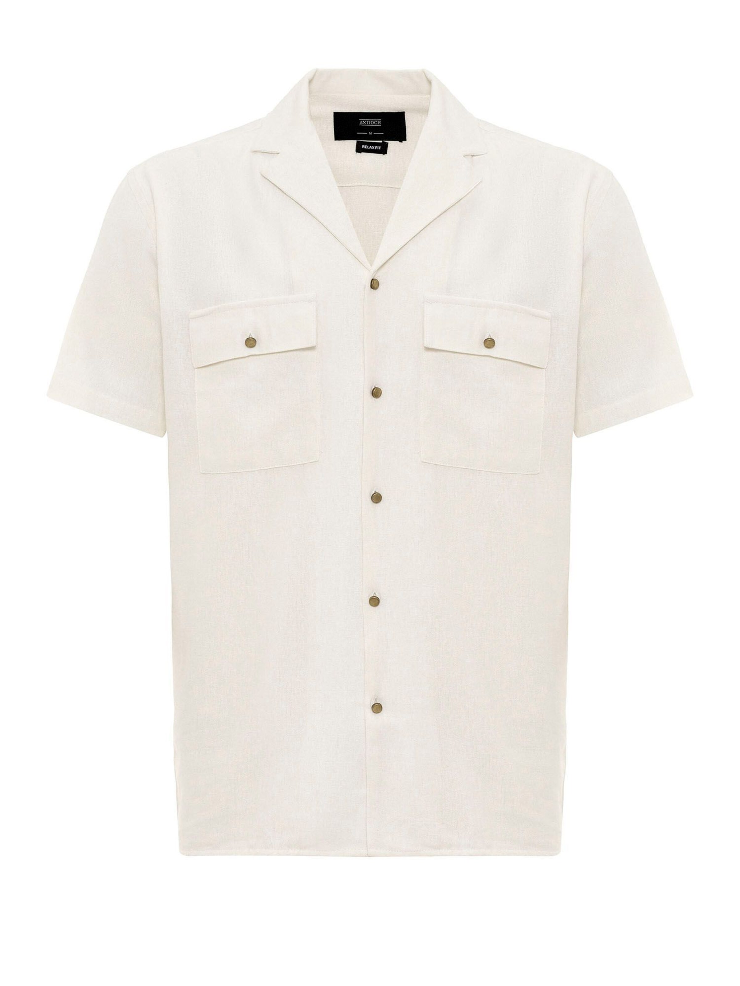 Antioch Button Up Shirt in Beige: front
