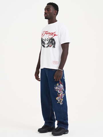 Ed Hardy Póló 'Double-Panther' - fehér