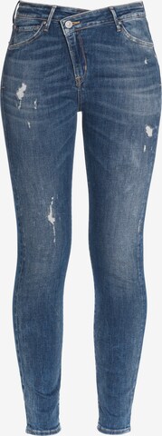 Le Temps Des Cerises Skinny Jeans 'POWERHIC' in Blauw: voorkant