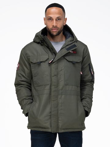 Rock Creek Winter Jacket in Green: front