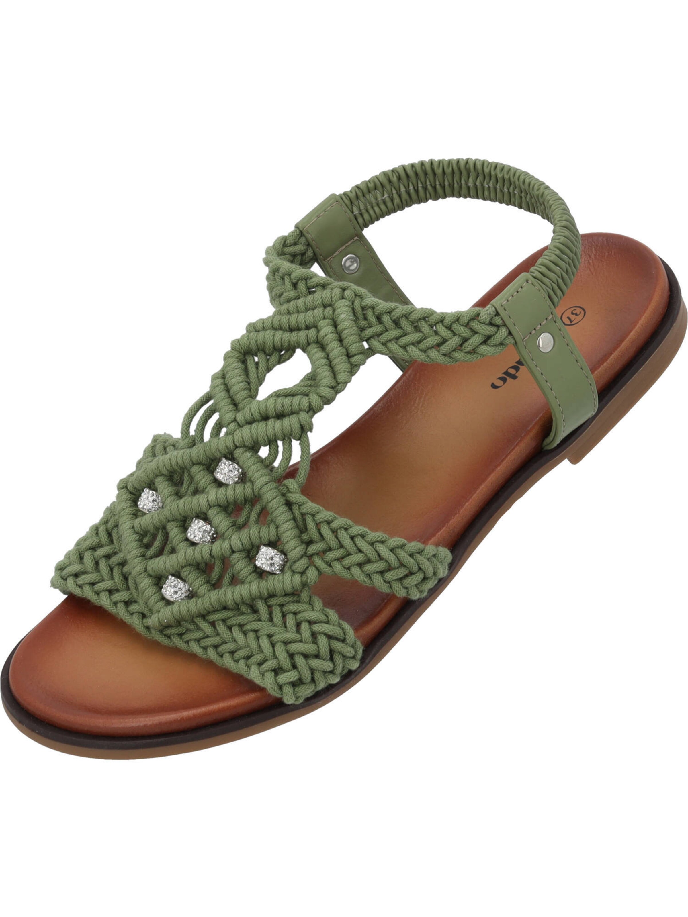 Palado Sandale 'Fathana' in Grün: Vorderseite