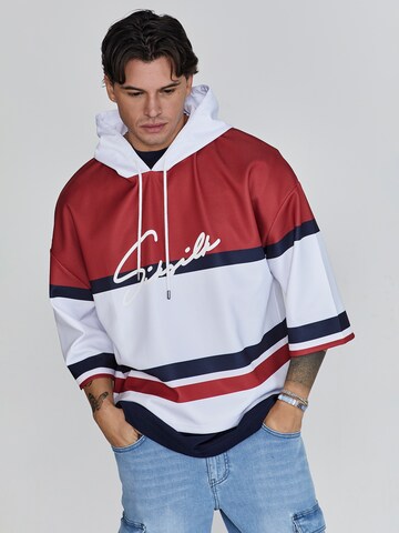 Pull-over SikSilk en rouge : devant