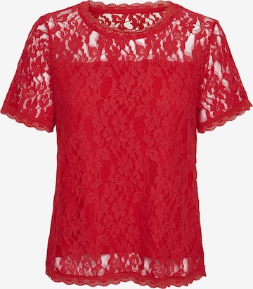 Cream Blouse 'Kit' in Red: front