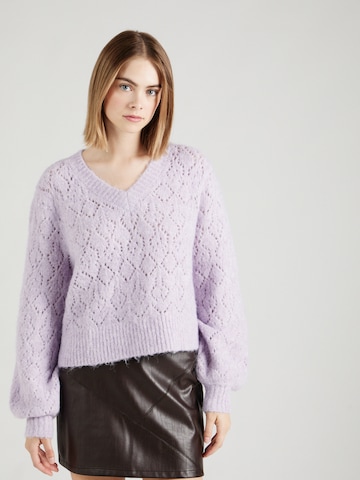 florence by mills exclusive for ABOUT YOU Sweater 'Walk in the Rain' in Purple: front