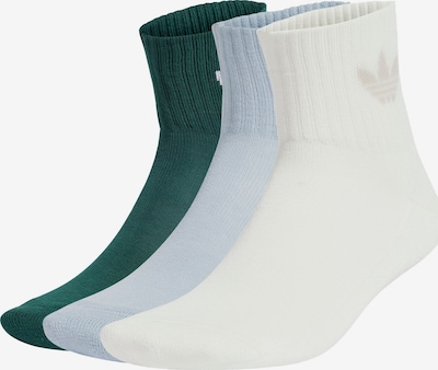 Kojinės iš ADIDAS ORIGINALS, spalva – nebalintos drobės spalva / pastelinė mėlyna / tamsiai žalia / balta, Prekių apžvalga