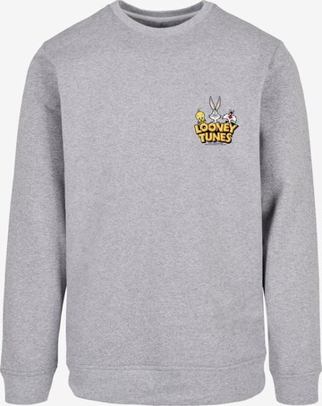 Sweat-shirt 'Looney Tunes Group Faux Pocket' F4NT4STIC en gris : devant