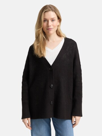 TOM TAILOR Oversized vest in Zwart: voorkant