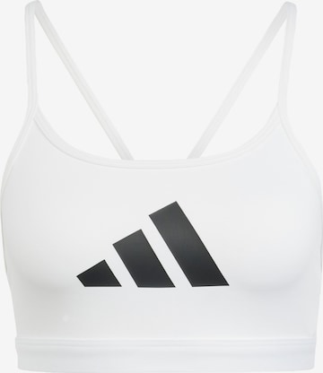 ADIDAS PERFORMANCE Спортивный бюстгальтер 'Aeroreact' в Белый: спереди