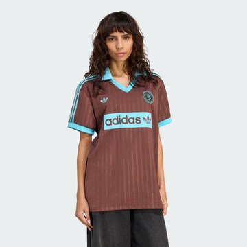 ADIDAS ORIGINALS Poloshirt in Braun: Vorderseite