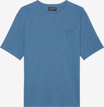T-Shirt 'in softer Slub-Jersey-Qualität' Marc O'Polo en bleu : devant