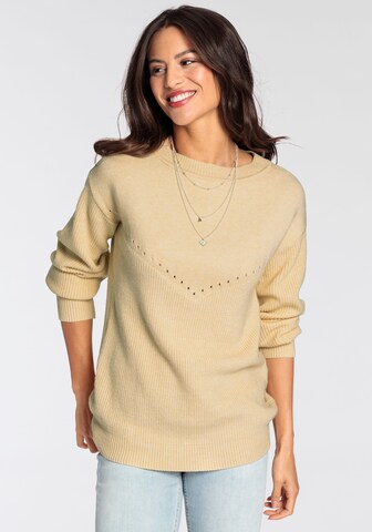 LAURA SCOTT Pullover in Beige: predná strana