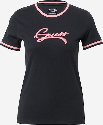 GUESS T-Shirt 'CAMILA' in hellpink / schwarz, Produktansicht