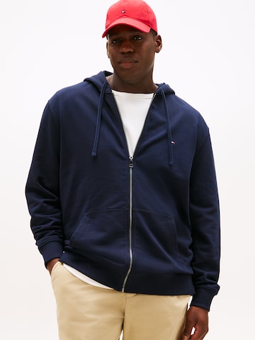 Tommy Hilfiger Big & Tall Sweatvest 'ESSENTIAL' in Blauw: voorkant