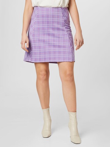 PIECES Curve Skirt 'SILVIA' in Purple: front