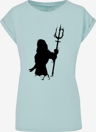 ABSOLUTE CULT T-shirt 'Aquaman - Mono Silhouette' en bleu clair / noir, Vue avec produit