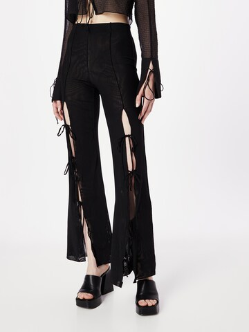 WEEKDAY Flared Pants 'Ebba' in Black: front