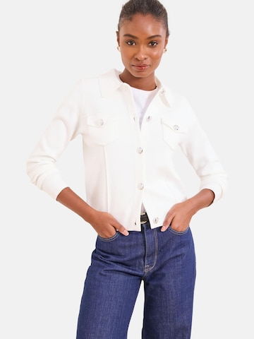Lipsy Gebreid vest in Wit: voorkant