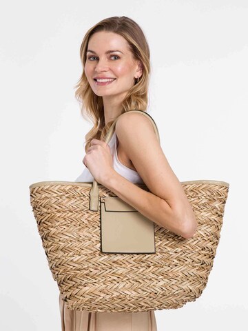 LOEVENICH Strandtasche in Beige: Vorderseite