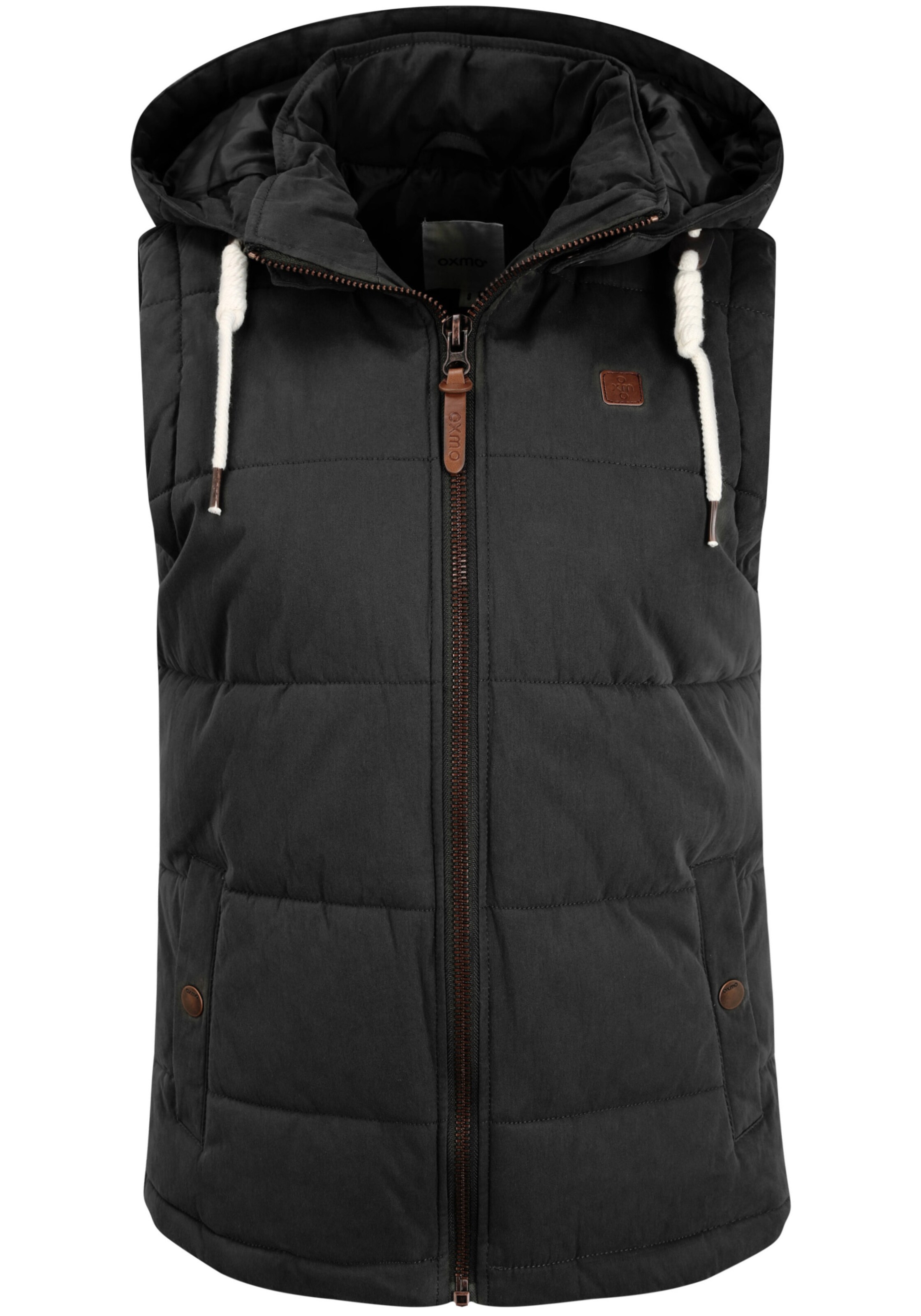 Oxmo Kurzweste Lew in Schwarz: Vorderseite