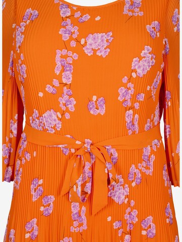 Zizzi Sukienka 'Cathrine' w kolorze pomarańczowy
