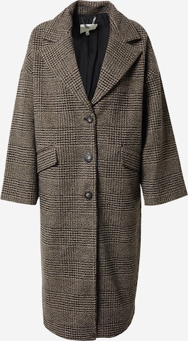 ICHI Between-Seasons Coat in Brown: front